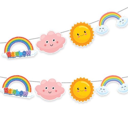 gökkuşağı Temalı dekoratif banner