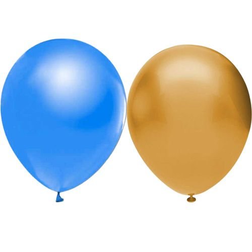 Gold ve Mavi Metalik Balon