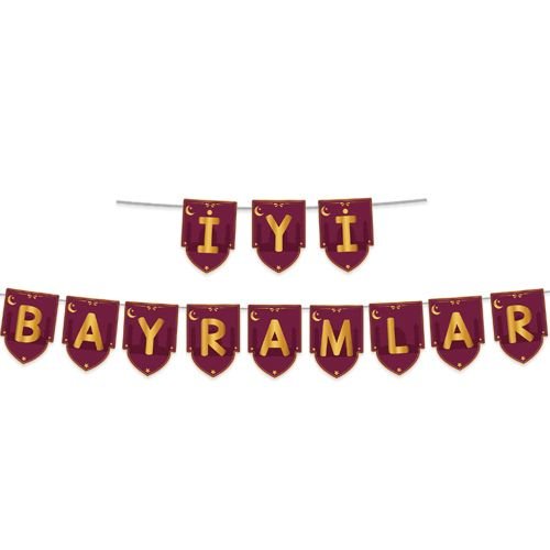 İyi Kandiller Yazısı Bordo Gold 160 cm