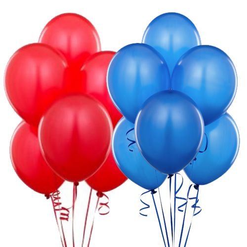 kırmızı mavi balon