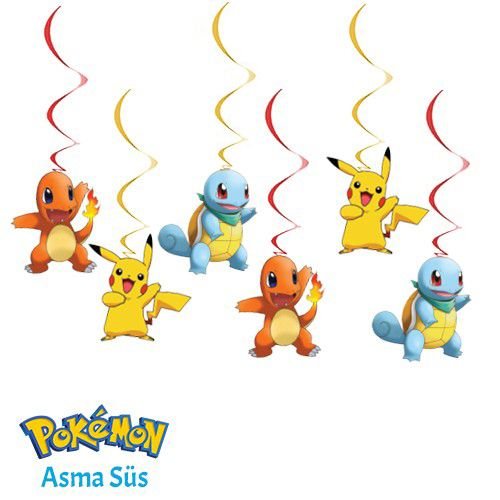 Pokemon Asma Süs 6 Adet, fiyatı