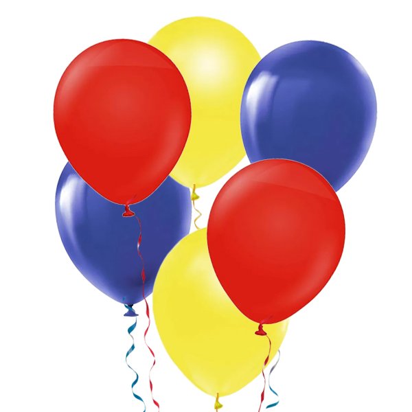 sarı kırmızı mavi Balon 10 Adet, fiyatı