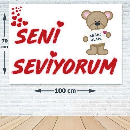 Seni Seviyorum Afişi Mesajlı