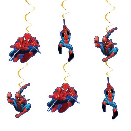 Spiderman Asmalı Tavan Süsü (6 Adet),fiyatı