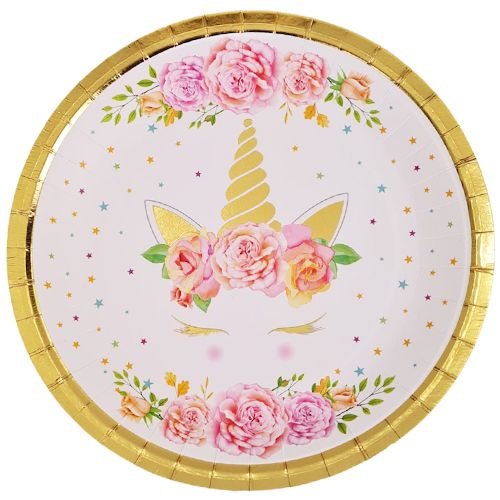 Unicorn Çiçekli Tabak (8 adet),fiyatı