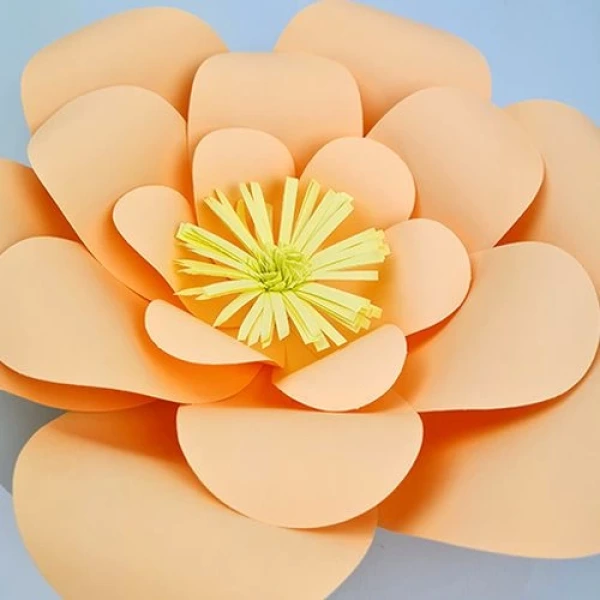 Altın Sarısı Kağıt Çiçek 1 Adet (30 cm)