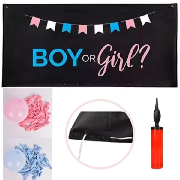 Cinsiyet Partisi Balon Torbası 60*120 cm