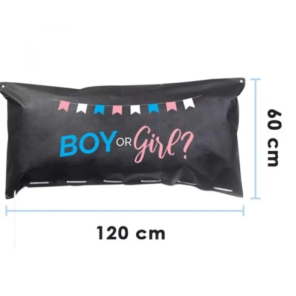 Cinsiyet Partisi Balon Torbası 60*120 cm