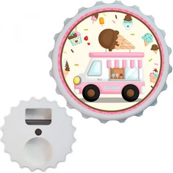 Dondurma Temalı Açacak Magnet 7 cm