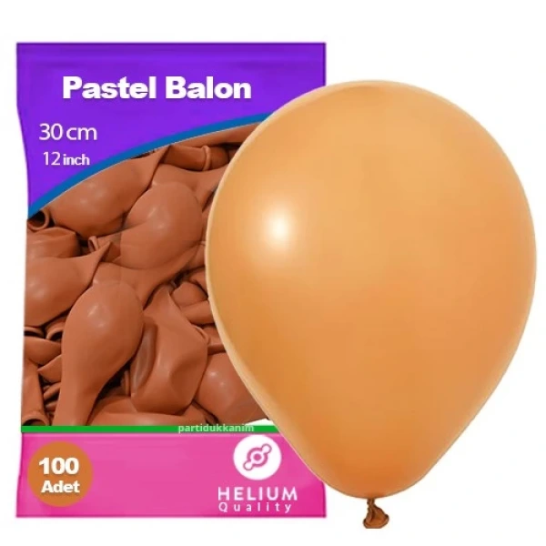 Karamel Rengi Pastel Balon 100 Adet