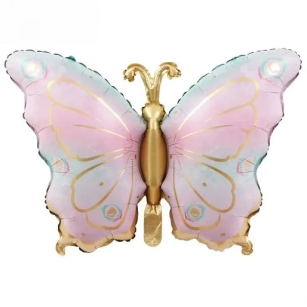 Kelebek Folyo Balon Gold Yaldızlı 78*50 cm