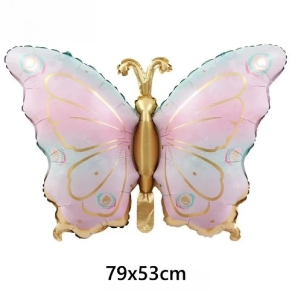 Kelebek Folyo Balon Gold Yaldızlı 78*50 cm