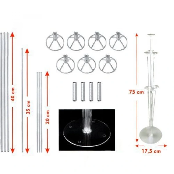 Krom Balonlu Balon Standı