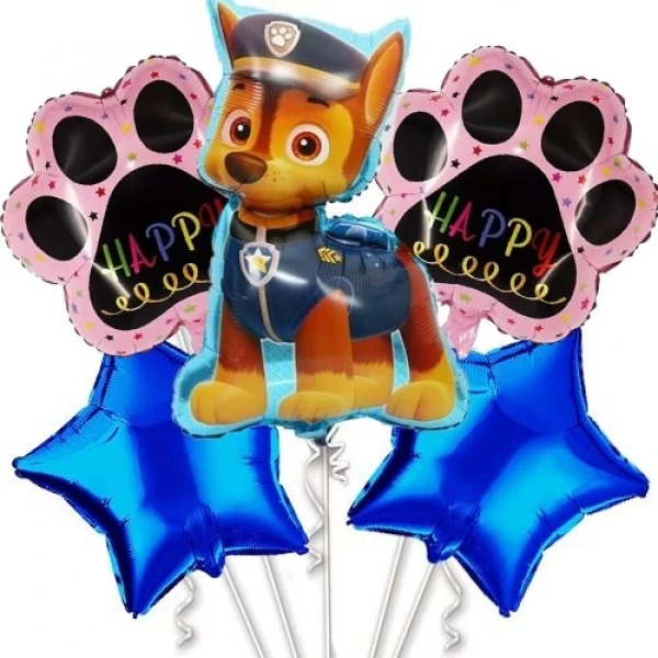 Paw Patrol Chase Folyo Balon Seti 5li