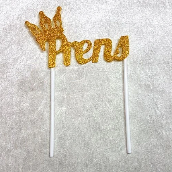 Prens Simli Eva Pasta Süsü Gold (17x16 cm)