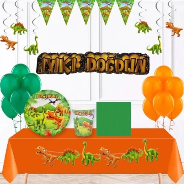 Sevimli Dinozor 8 Kişilik Ekonomik Parti Seti