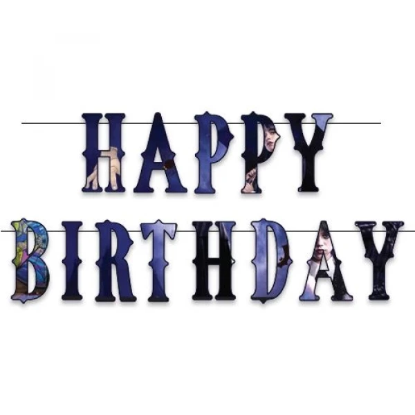 Wednesday Addams Happy Birthday Yazısı 180 cm