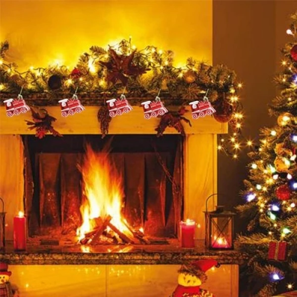 Yılbaşı Temalı Mini Tren Dekorasyon Seti 4 Adet