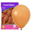Karamel Rengi Pastel Balon 100 Adet