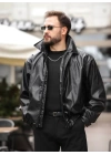 Old Money Oversize Bomber Deri Ceket