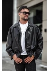 Old Money Oversize Bomber Deri Ceket New Season