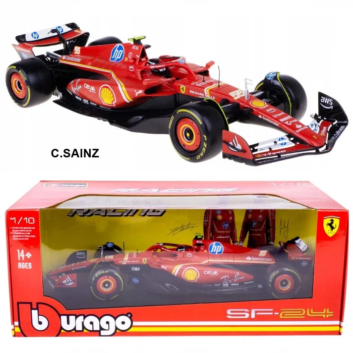Bburago 1:18 Ferrari SF-24 Carlos Sainz #55 Model Araba