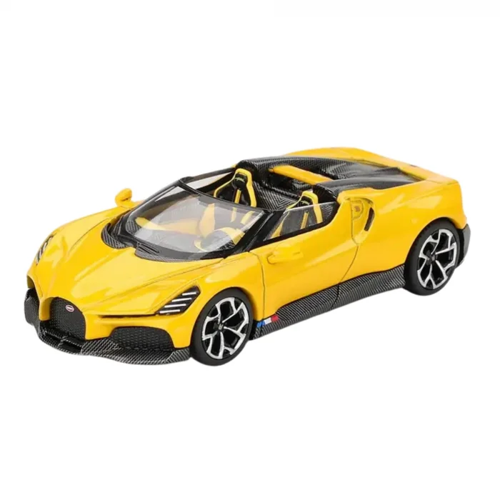 Mini GT 1-64 Bugatti W16 Mistral Yellow Model Araba