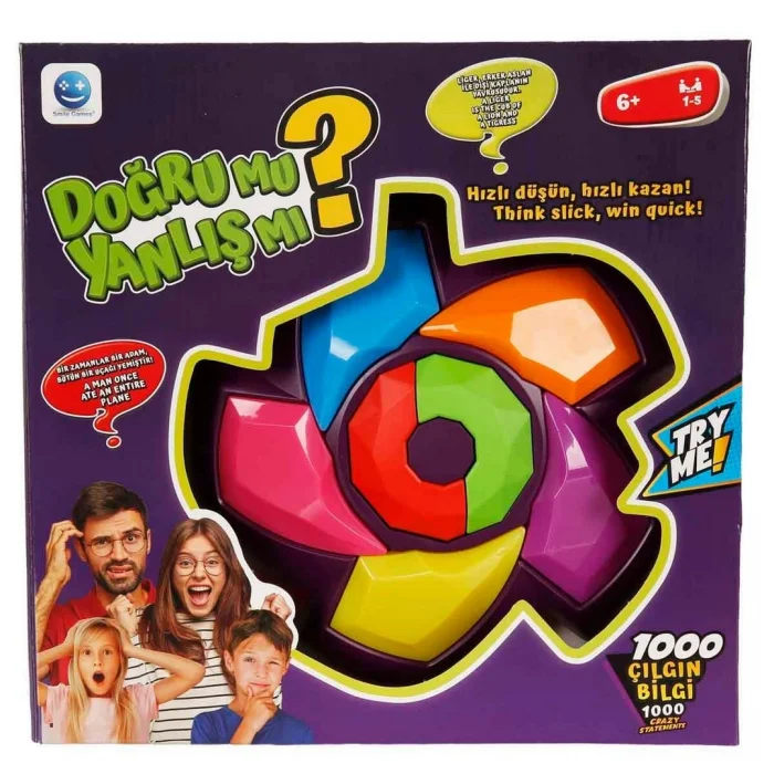 Smile Games Sesli ve Işıklı Doğru mu Yanlış mı Kutu Oyunu