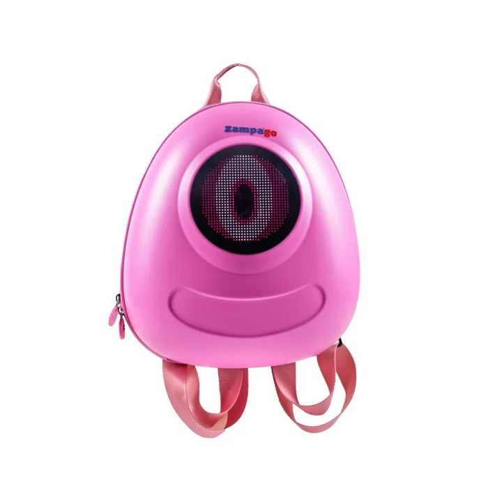 Zampago Big Eye LED Işıklı Çocuk Sırt Çantası - Pembe + Powerbank Hediyeli