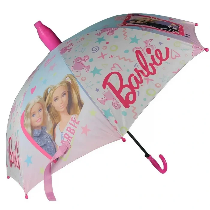 UKB Barbie Lisanslı Şemsiye - Orijinal Pembe Kız Çocuk Şemsiyesi