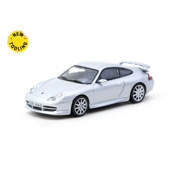 Tarmac Works x IXO 1-64 Porsche 911 GT3 (Type 996) - Silver