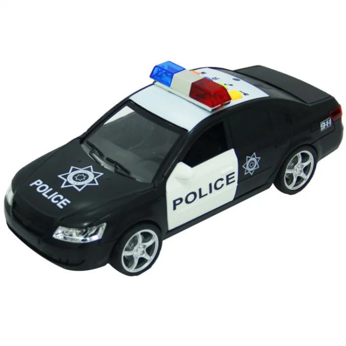 Maxx Wheels 1:16 Sesli ve Işıklı Siyah Polis Arabası Oyuncak Model