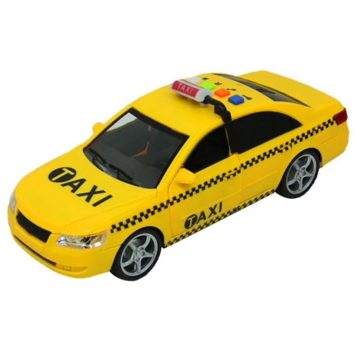 Maxx Wheels 1:16 Sesli ve Işıklı Sarı Taksi Oyuncak Model