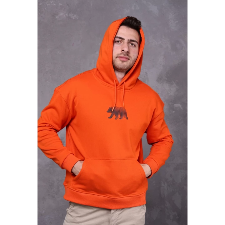 Farm Animals Erkek Midi Baskılı Hoodie