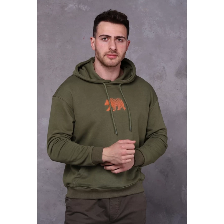 Farm Animals Erkek Midi Baskılı Hoodie