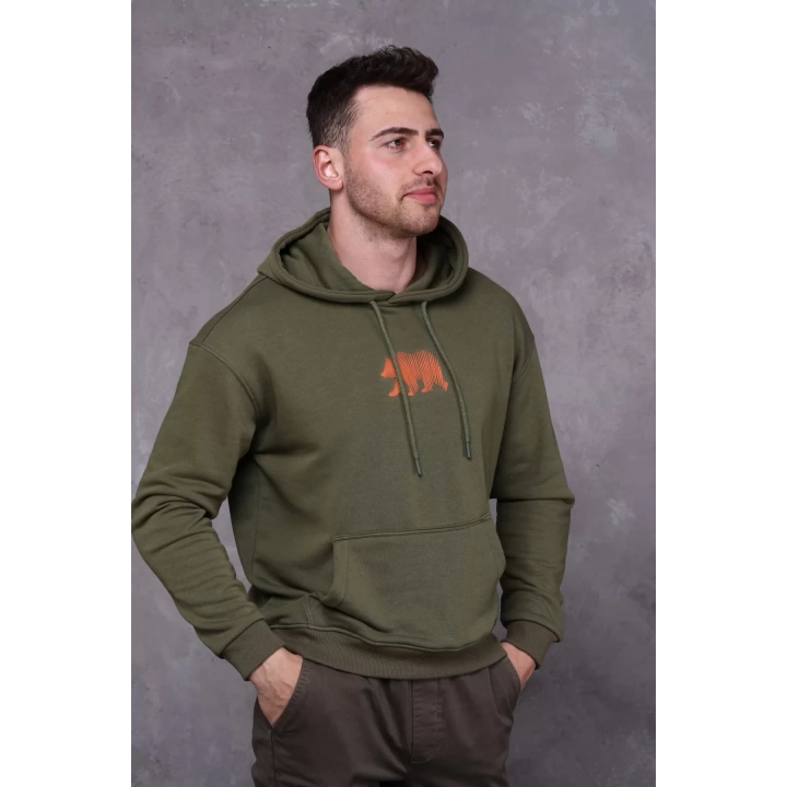 Farm Animals Erkek Midi Baskılı Hoodie