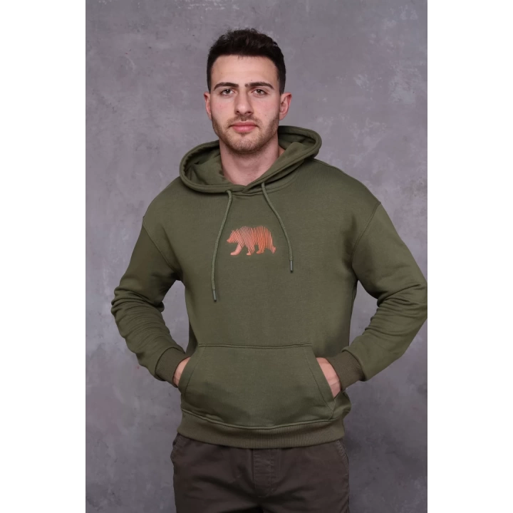 Farm Animals Erkek Midi Baskılı Hoodie