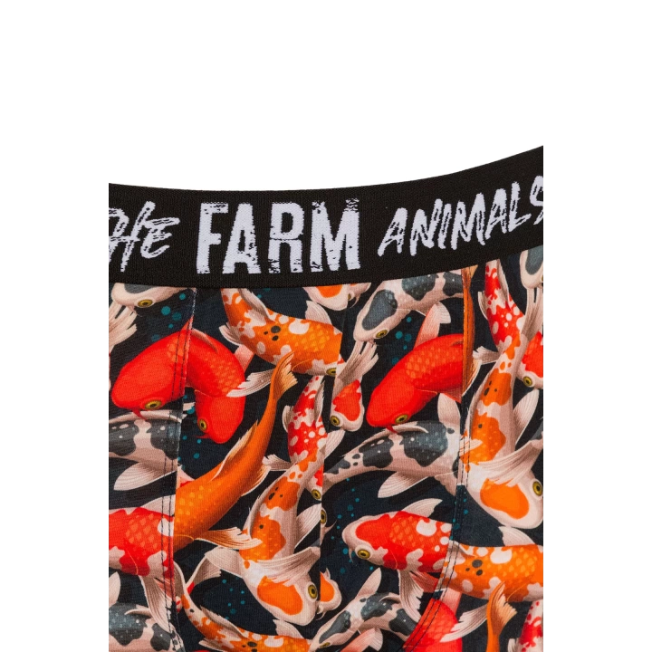 Farm Animals Koi Fishes Desenli Boxer