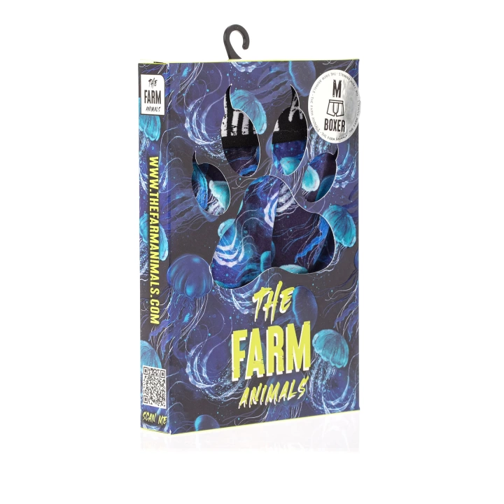 Farm Animals Jellyfish Desenli Boxer