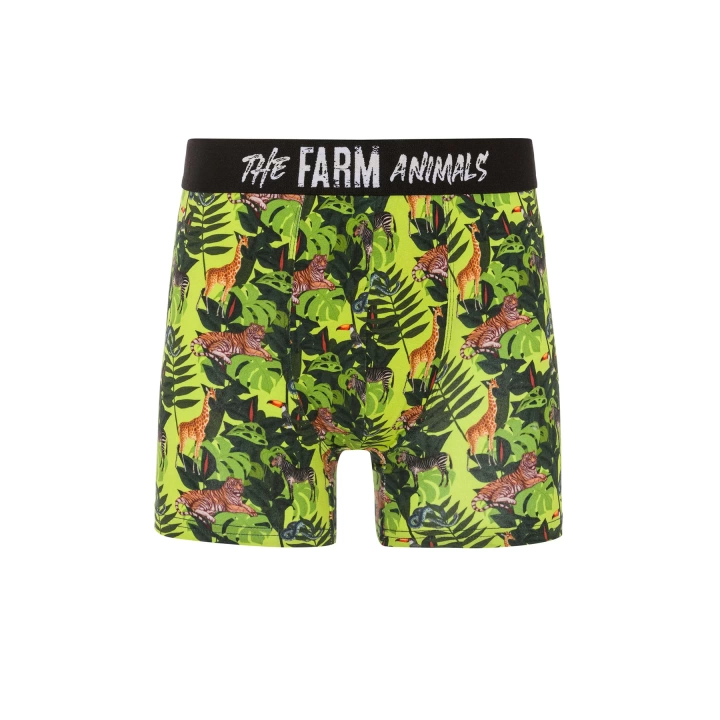 Farm Animals Tropical Desenli Boxer