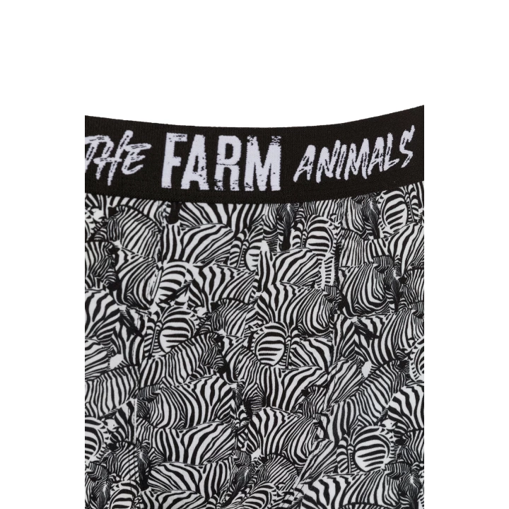 Farm Animals Zebra Desenli Boxer