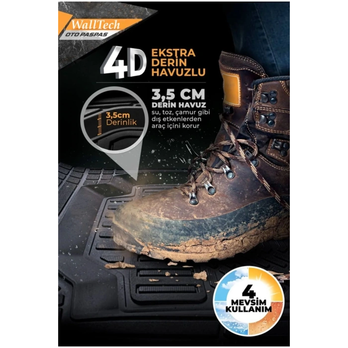 Maximum Gri Havuzlu Oto Paspas Seti