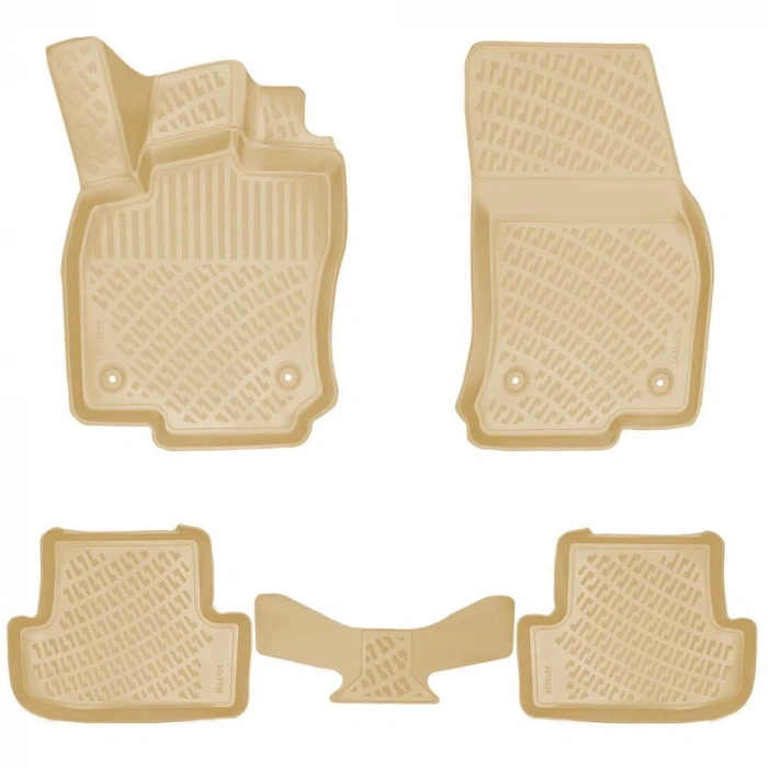 Volkswagen T-Roc 2017 Sonrası Havuzlu Paspas Bej