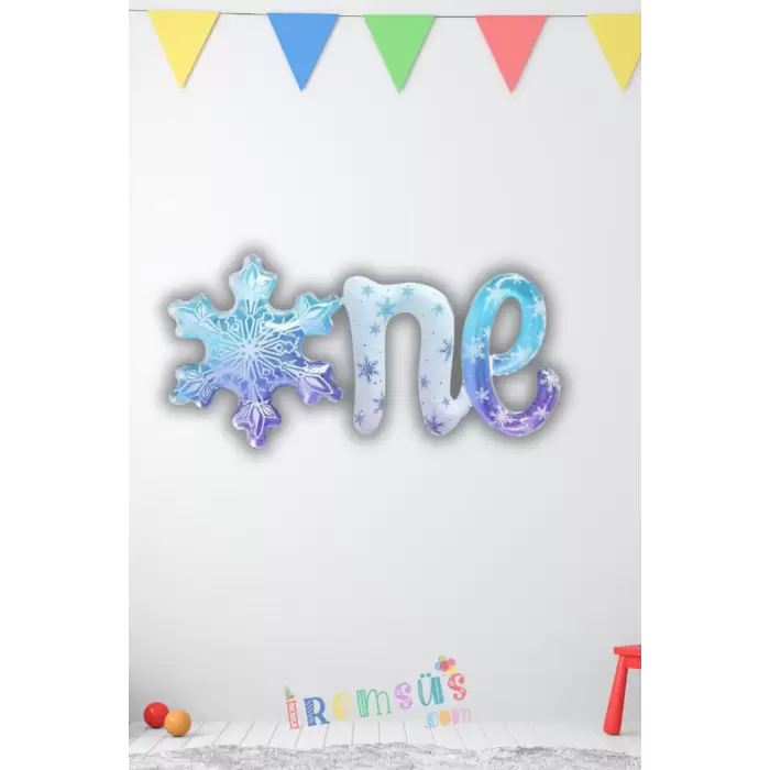 1 Yaş Doğum Günü Partisi Kar Tanesi Konsept Süsleme Balonu 114 Cm 1 Yaş Elsa Tema Süsleme Balon