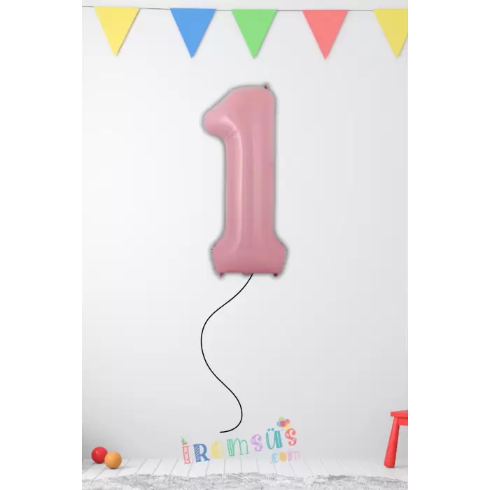 1 Yaş Doğum Günü Pembe Renk Folyo Helyum Balon 34 76 Cm 1 Yaş Folyo Balon