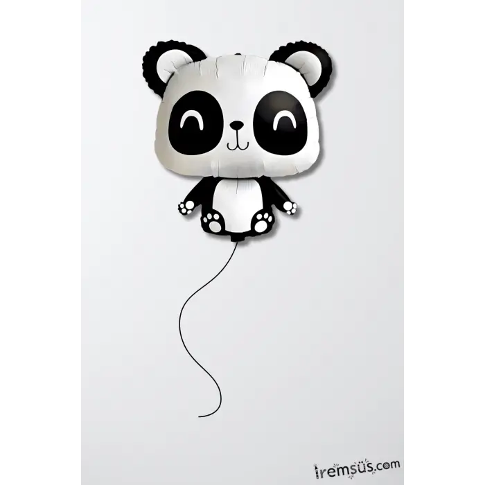 Panda Figürü Folyo Helyum Balon 72 Cm Panda Konsept Süsleme Folyo Hayvan Figür Balon