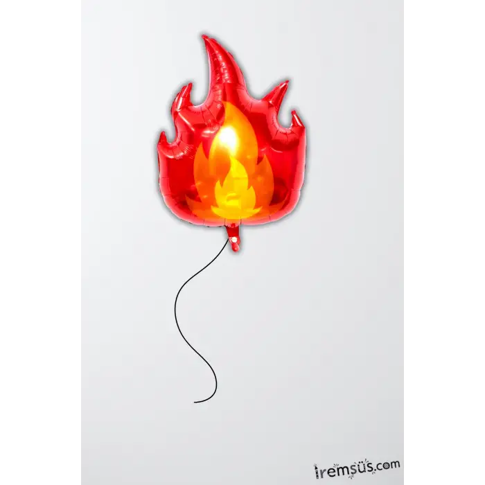 Ateş Figür Folyo Helyum Balon 75 cm Alev Şekilli Konsept Folyo Balon
