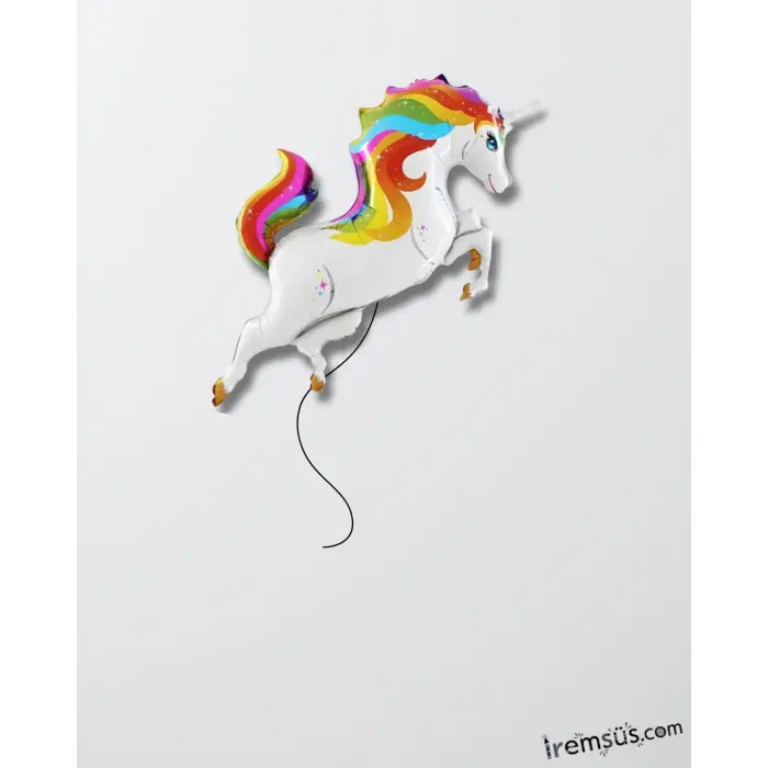 Unicorn Konsept Doğum Günü Folyo Helyum Balon 93 cm Unicorn Tema Balon Süslemesi