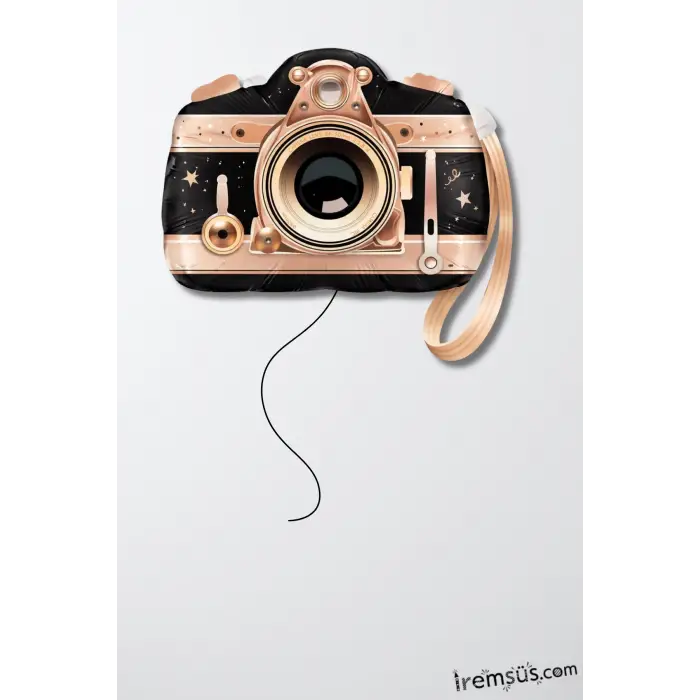 Fotograf Makinesi Figür Folyo Helyum Balon 65 Cm Camera Figür Balon