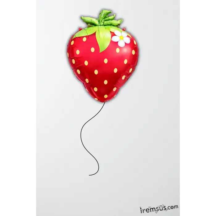 Çilek Figür Folyo Helyum Balon 62 Cm Çilek Konsept Folyo Balon